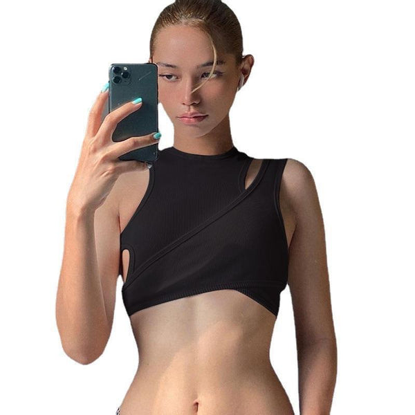 Damen Crop-Top mit innovativem Wickel-Design und Cut-Out-Details WOLFF