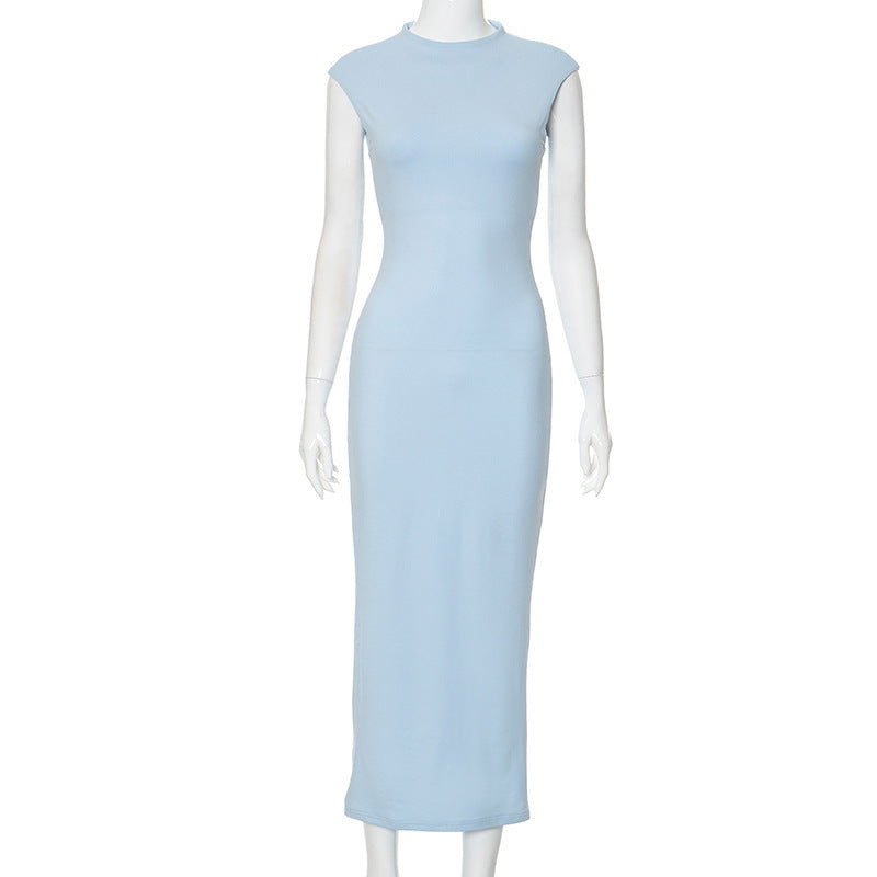 Damen figurbetontes Maxikleid mit elegantem Rundhalsausschnitt WOLFF