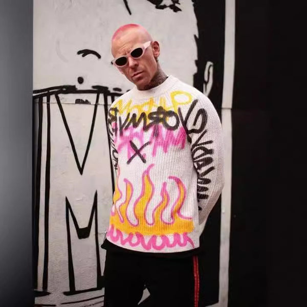 Herren Kreativ bedruckter Sweatshirt WOLFF