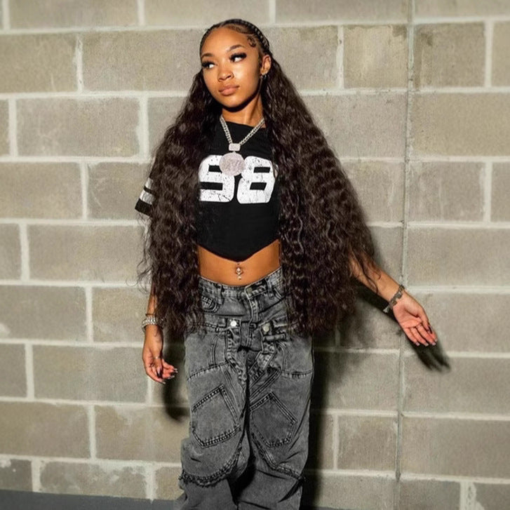 Damen Trendiges Crop-Top mit sportlichem Schnitt und einzigartigem Grafikdesign WOLFF
