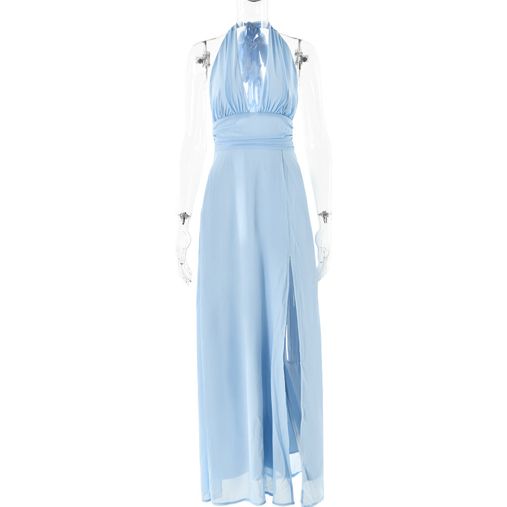 Damen Maxikleid mit tiefer Halspartie und schwingendem Rock WOLFF