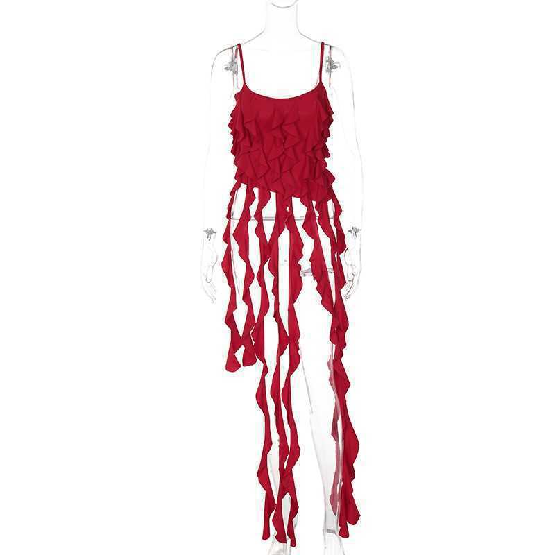 Damen Top mit raffinierten Rüschendetails und transparentem Layering WOLFF