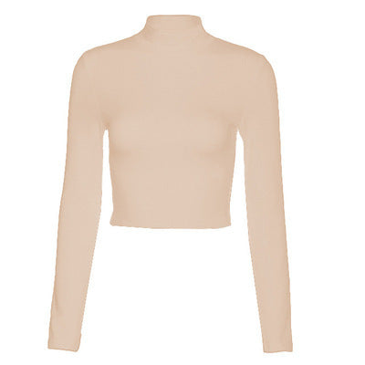 Damen Hoch geschnittenes Langarm-Crop-Top WOLFF