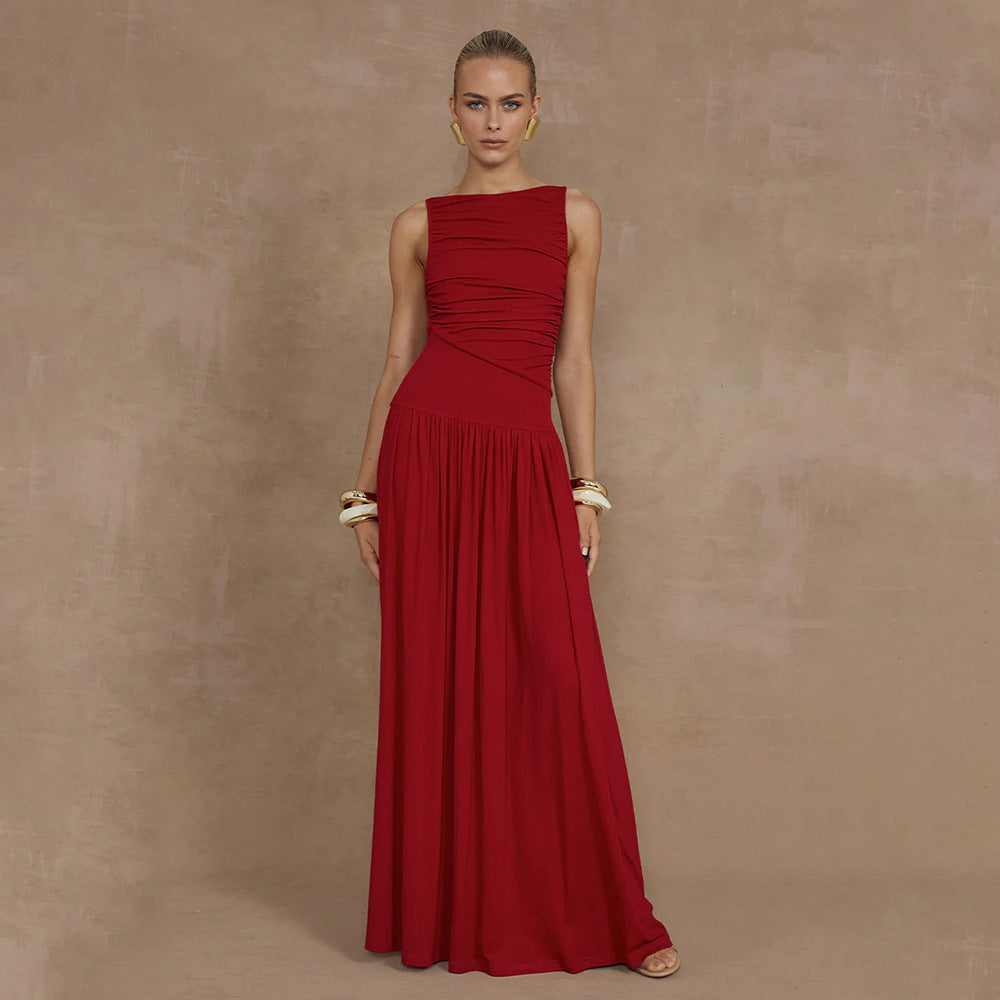 Damen Maxikleid mit elegantem Raffungdesign WOLFF