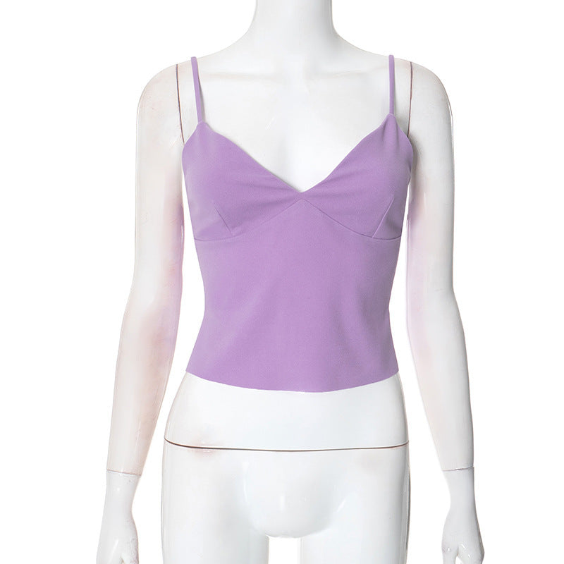 Damen Crop-Top mit raffiniertem V-Ausschnitt und Spaghettiträgern WOLFF