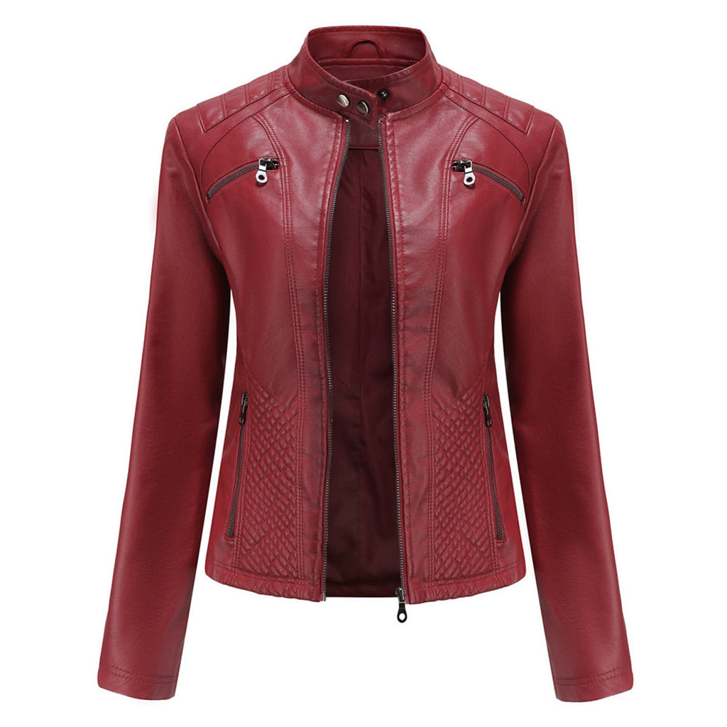 Leder Biker Jacke