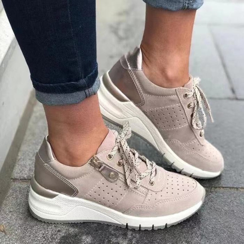 Wolff - Lässige Schnür-Sneakers für Damen | Bequeme, sportliche Wanderschuhe für Damen