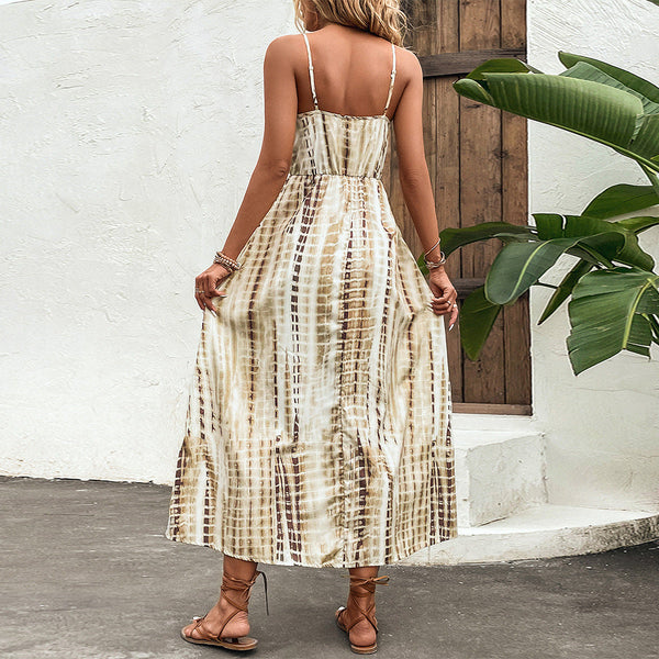 Wolff - Braunes Maxi-Sommerkleid