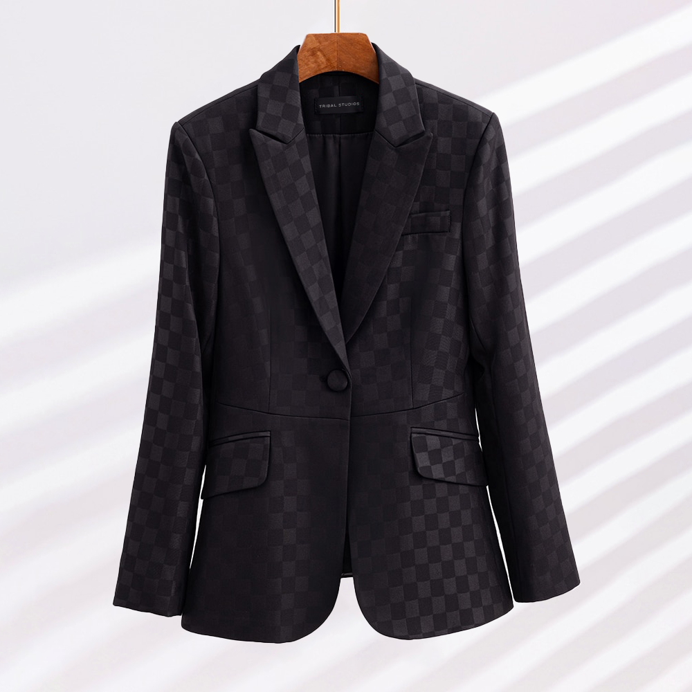 WOLFF - Eleganter karierter Blazer