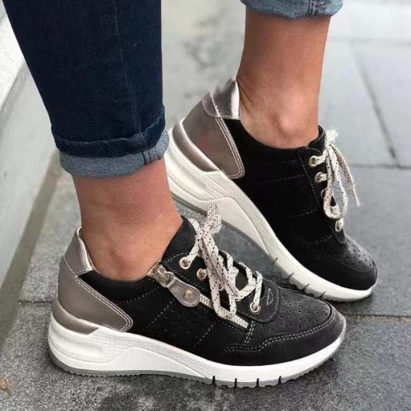 Wolff - Lässige Schnür-Sneakers für Damen | Bequeme, sportliche Wanderschuhe für Damen