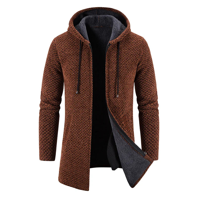 WOLFF - Winter Trenchcoat für Herren - Lang, mit Kapuze, winddicht