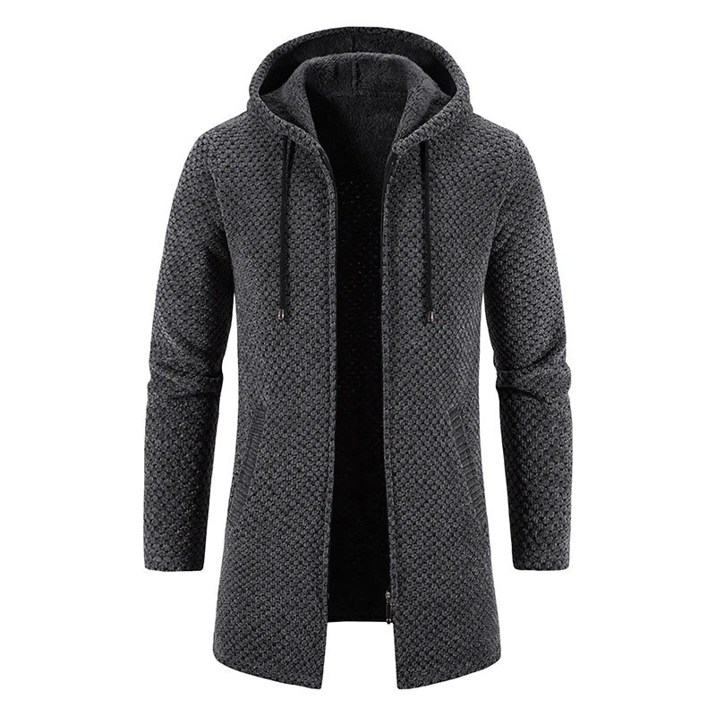 WOLFF - Winter Trenchcoat für Herren - Lang, mit Kapuze, winddicht