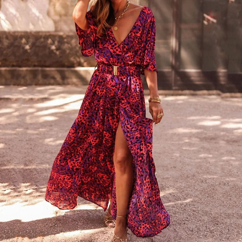 Langes Sommerkleid im Boho-Stil