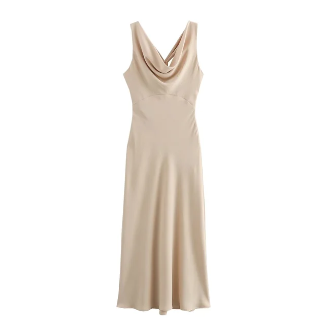 Wolff Kleid - Goldfarbene Details - Sommer