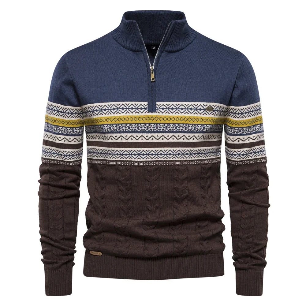 Wolff - Pullover mit Retro-Muster