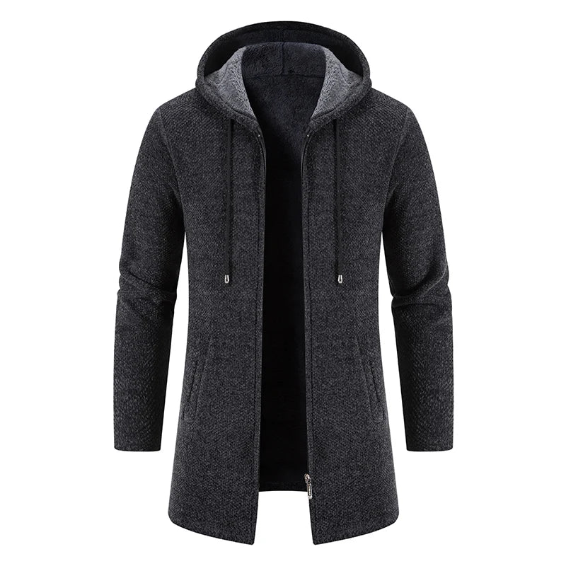 WOLFF - Winter Trenchcoat für Herren - Lang, mit Kapuze, winddicht