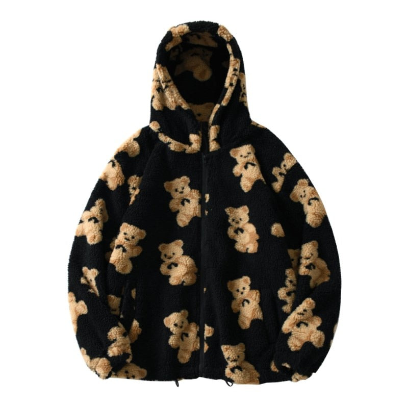 Harajuku Teddybär Plüsch Hoodie