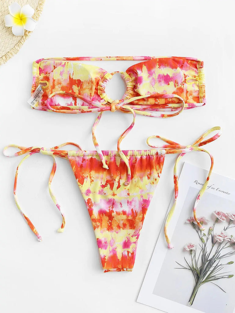 Wolff - Gerippt - Tie Dye Bandeau - Sommer