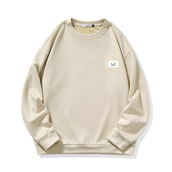 Wolff | Minimalistischer Rundhals-Sweatshirt mit kleinem Grafikdetail