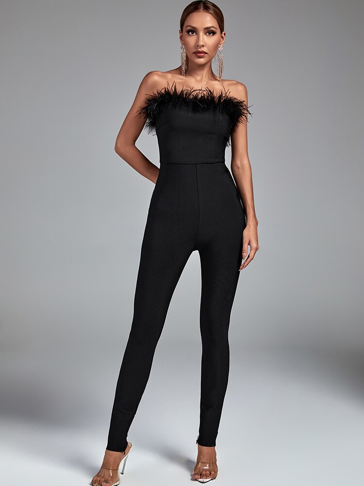 WOLFF Feder Jumpsuit - Feder, Bandage, bodycon