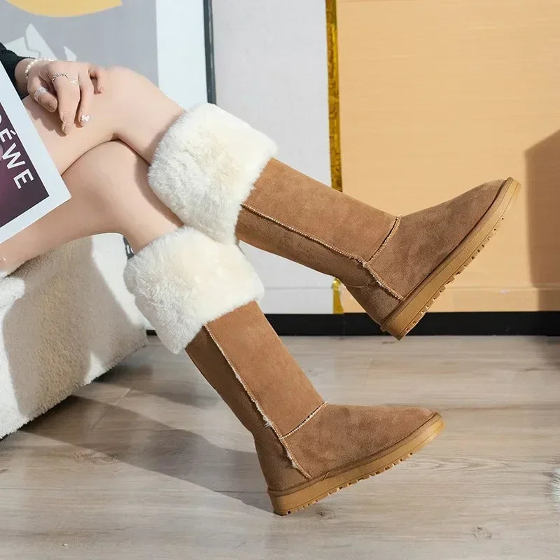 WOLFF - Elegante Wildleder-Winterstiefel mit Plüschfutter