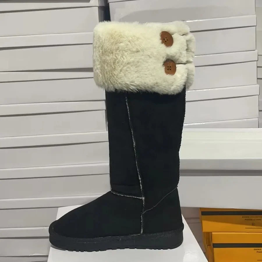 WOLFF - Elegante Wildleder-Winterstiefel mit Plüschfutter