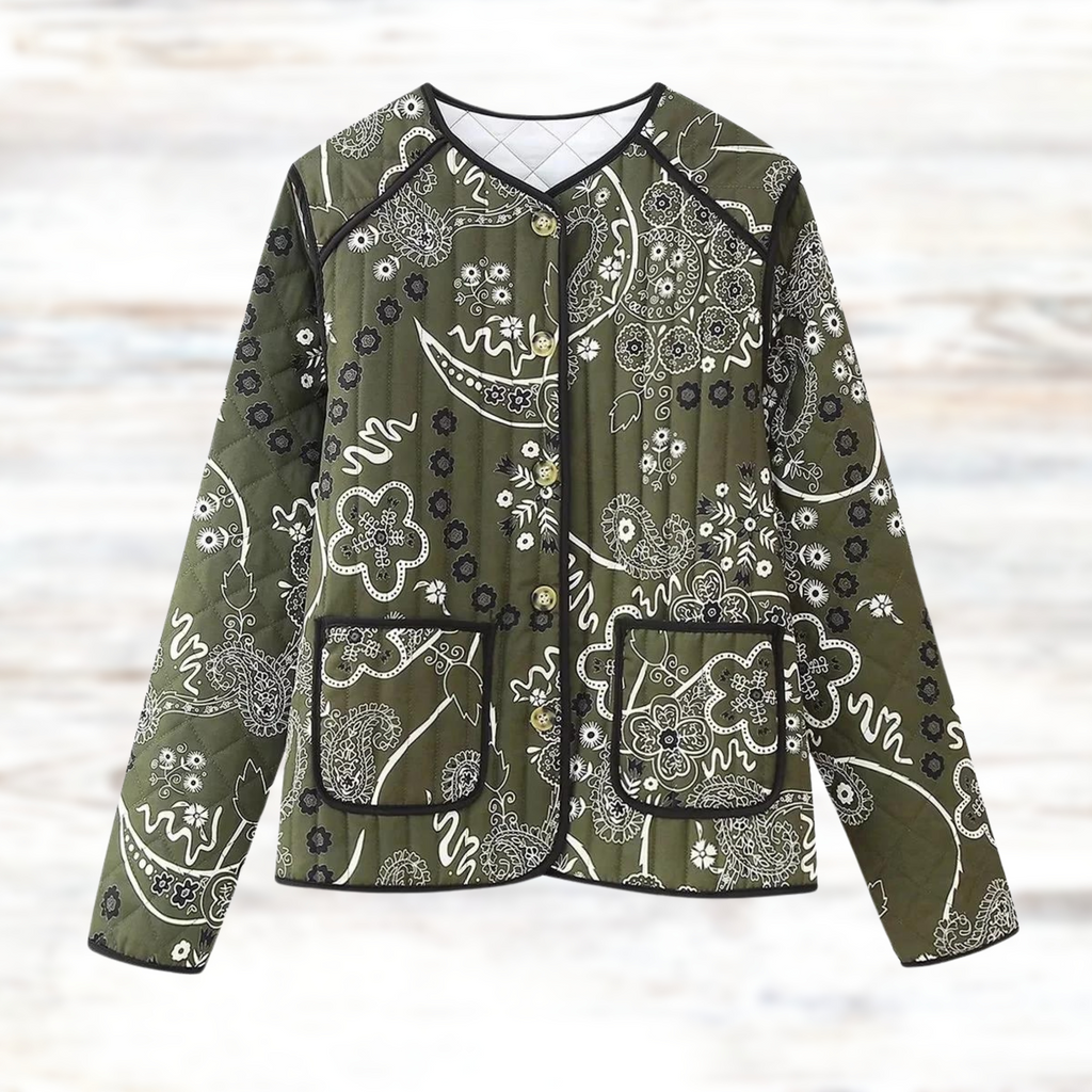 WOLFF - Vintage Jacke mit Blumendruck