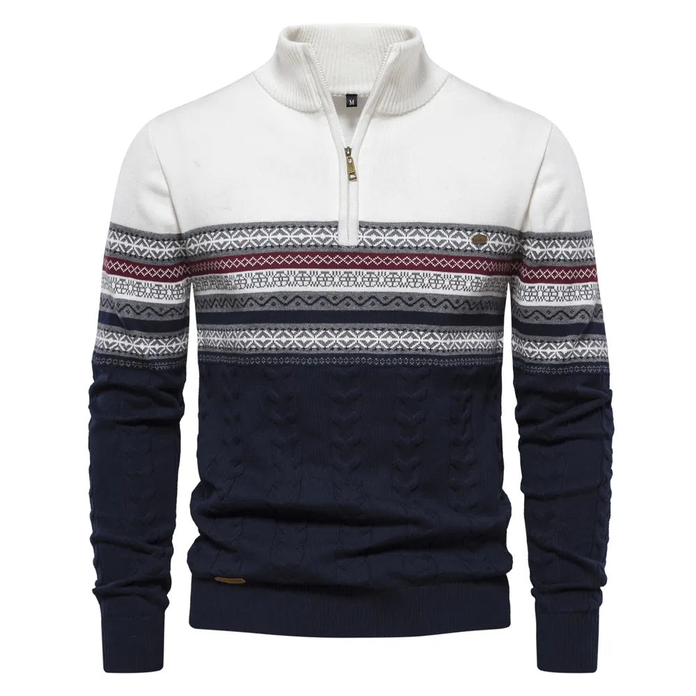 Wolff - Pullover mit Retro-Muster