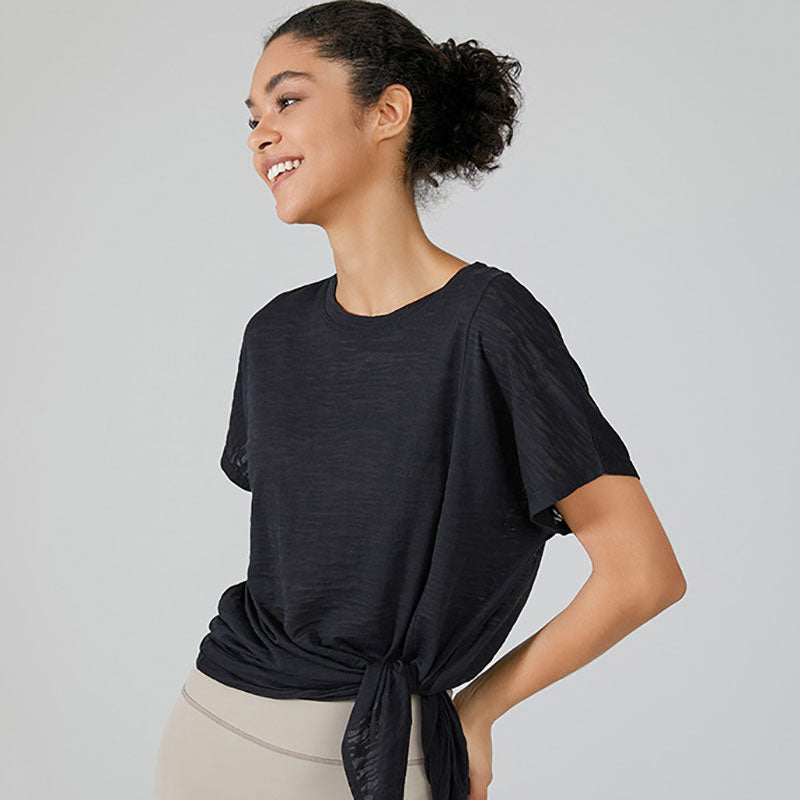 WOLFF Yoga Sport-Top mit stylischer Knoten-Bindung