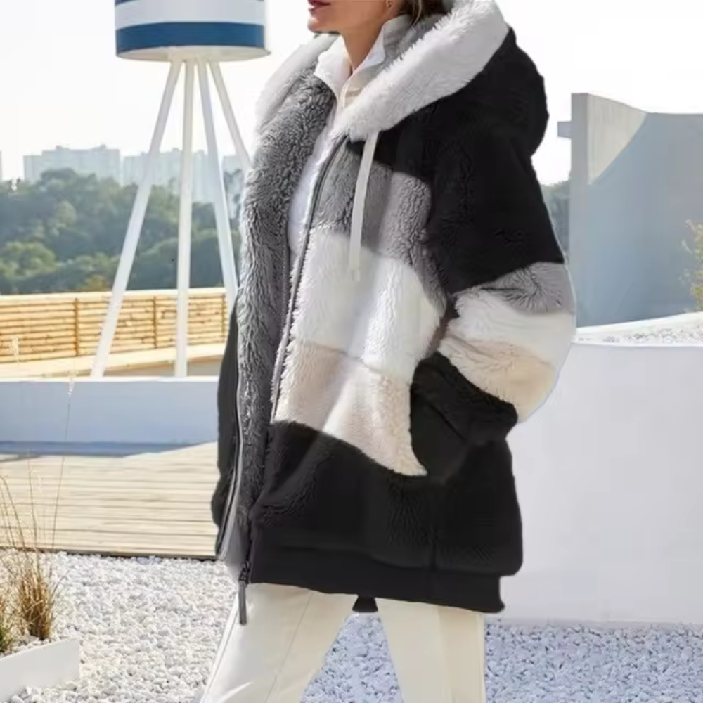 Elegante cappotto oversize in felpa