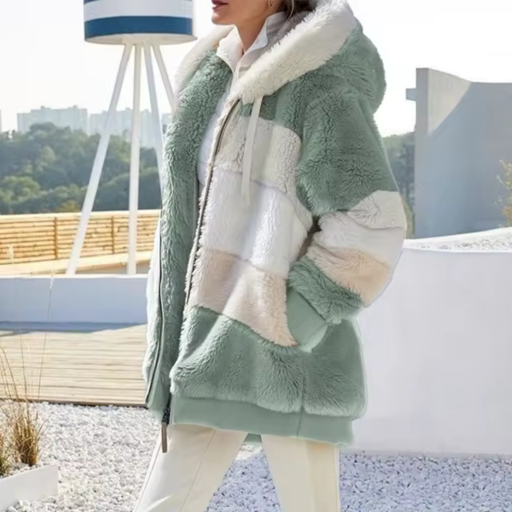 Elegante cappotto oversize in felpa