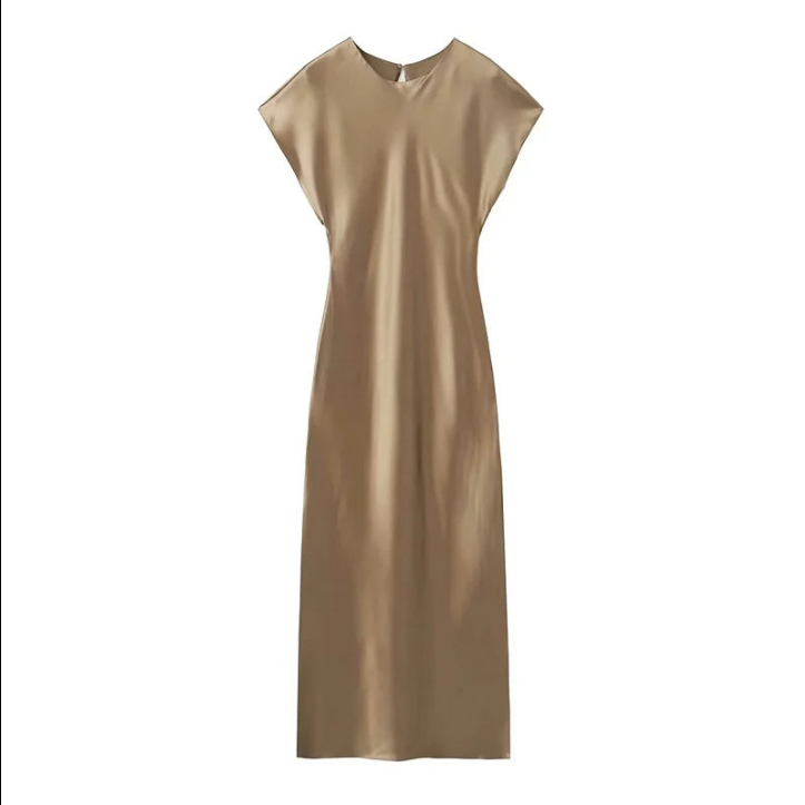 Sophia™ - Elegantes Satin-Midikleid