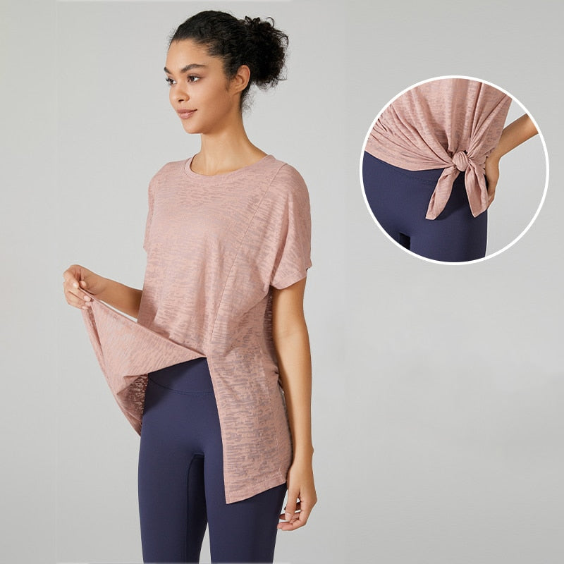 WOLFF Yoga Sport-Top mit stylischer Knoten-Bindung