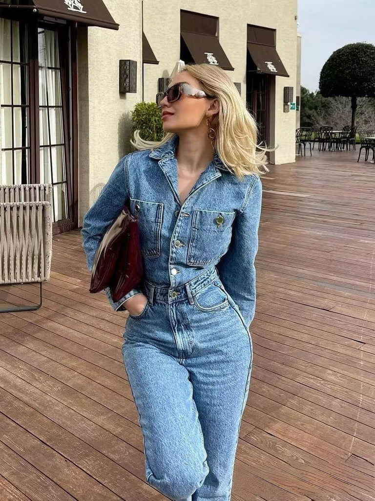 WOLFF - Mode Denim Jumpsuit