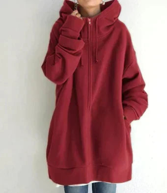 Winterhoodie mit Reißverschluss für Damen