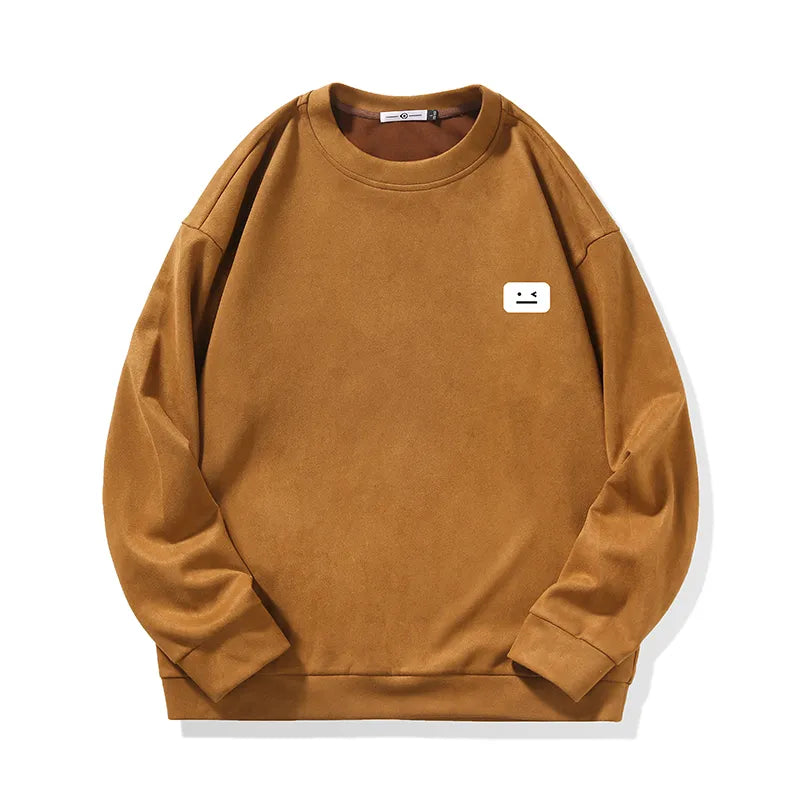 Wolff | Minimalistischer Rundhals-Sweatshirt mit kleinem Grafikdetail