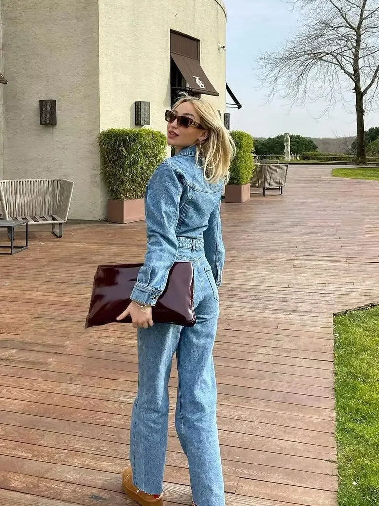 WOLFF - Mode Denim Jumpsuit