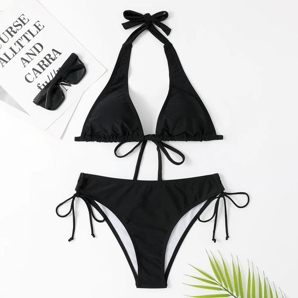 WOLFF - Eleganter Triangel-Bikini in Schwarz