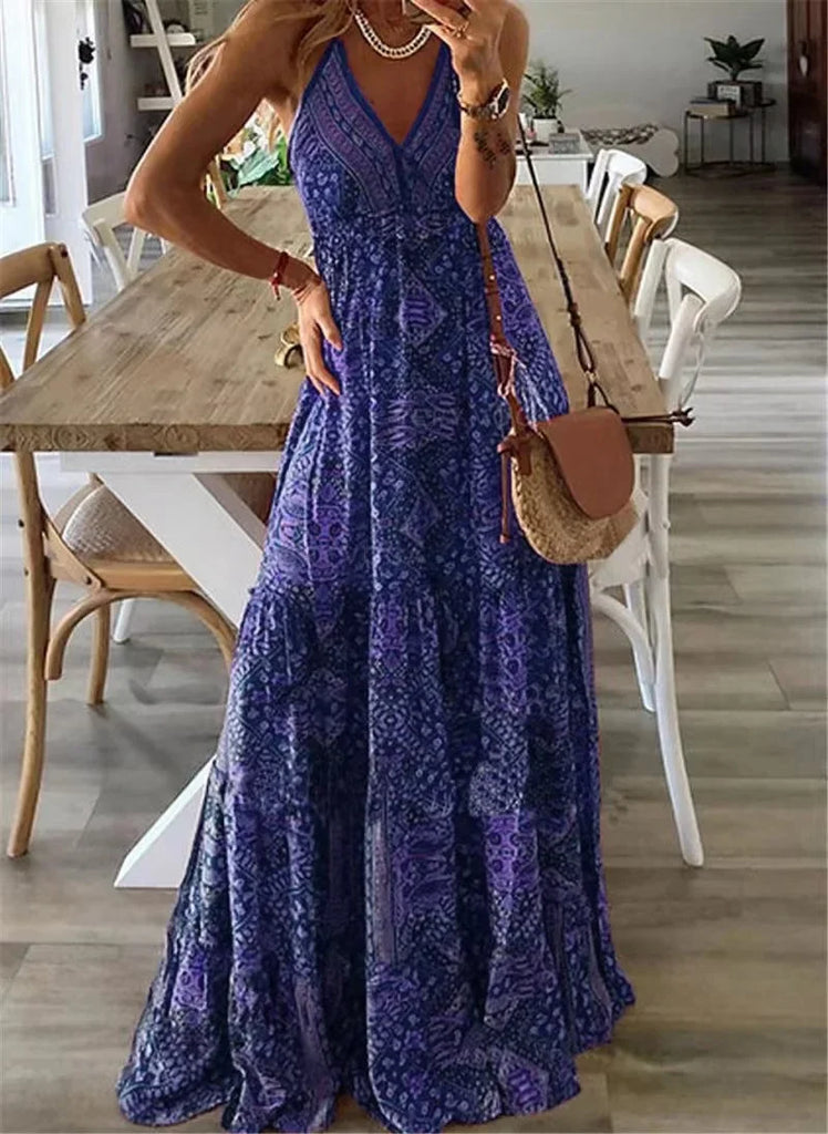 WOLFF - Boho Print Schlupf-Maxikleid