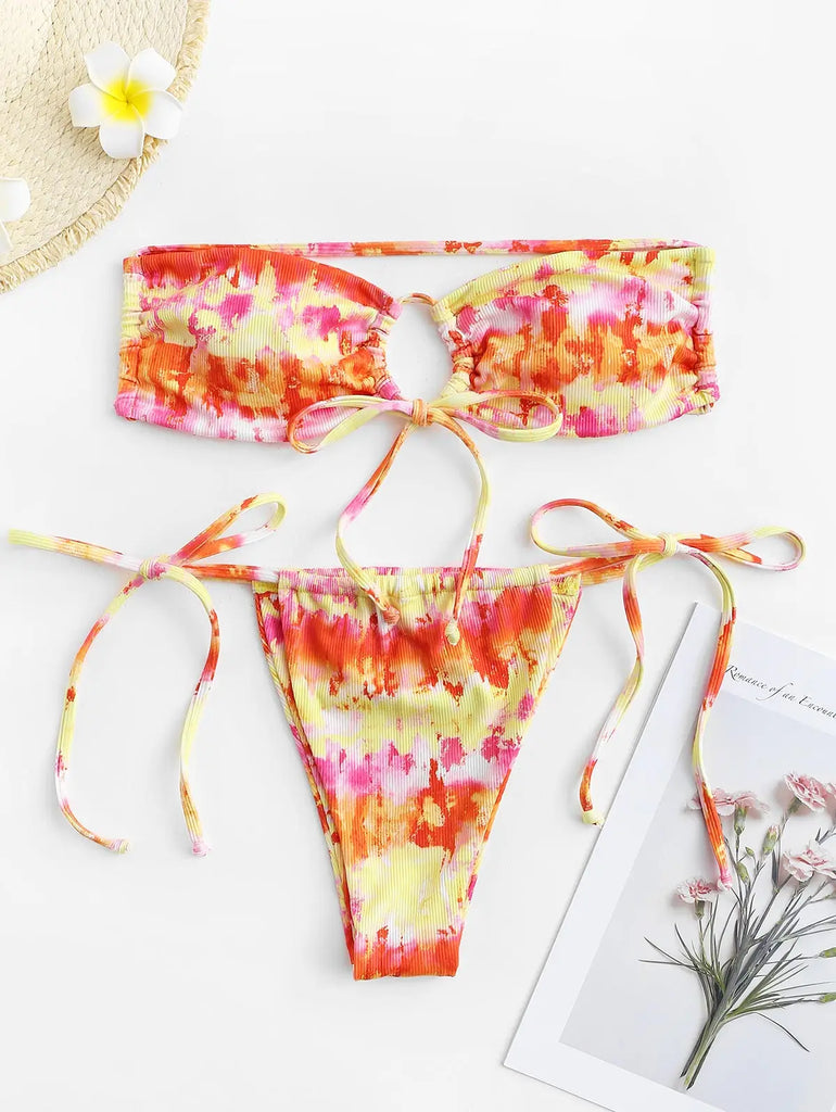 Wolff - Gerippt - Tie Dye Bandeau - Sommer