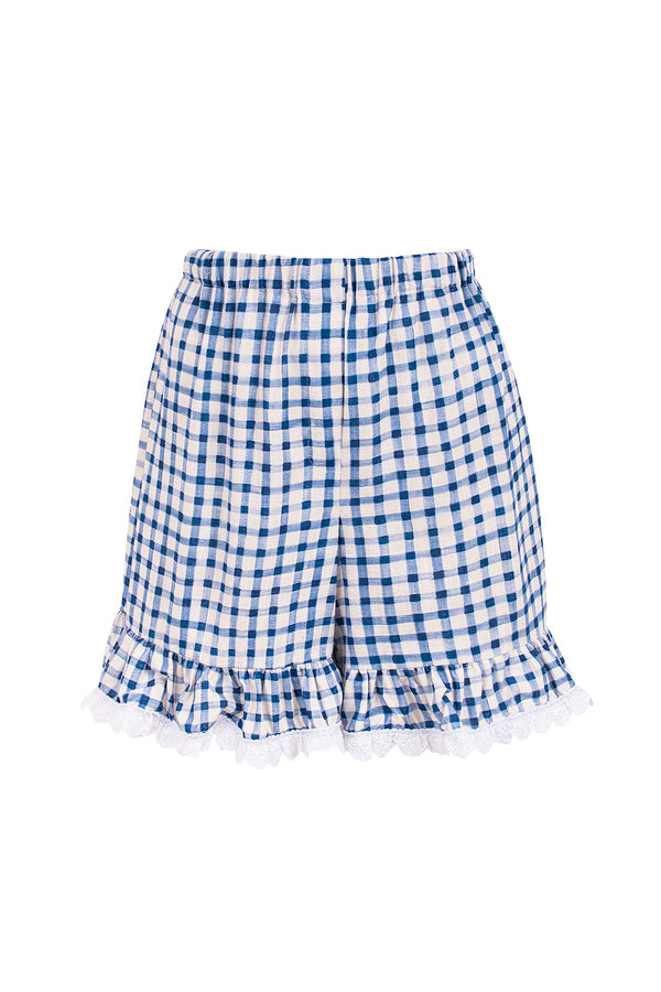 Wolff-Shorts – BLAUES VICHY