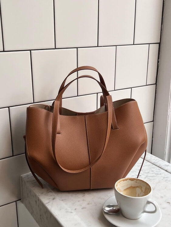 Wolff - Vintage Tote Bag damen | Geräumige Umhängetasche im Sale | Leder