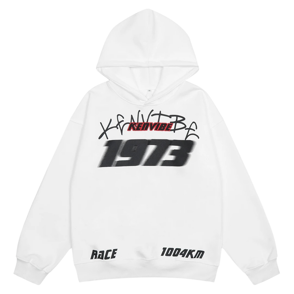 Wolff Hoodie - Weinlese - Speed Druck Gestickt