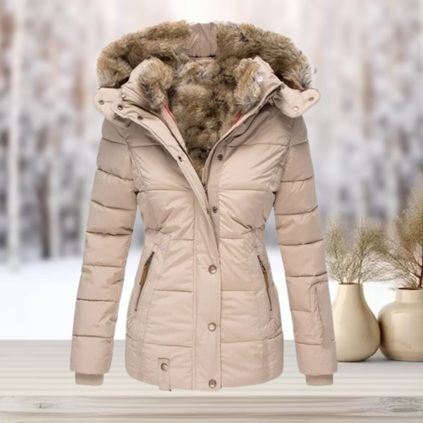 WOLFF | Elegante Winterjacke mit Pelz und Kapuze