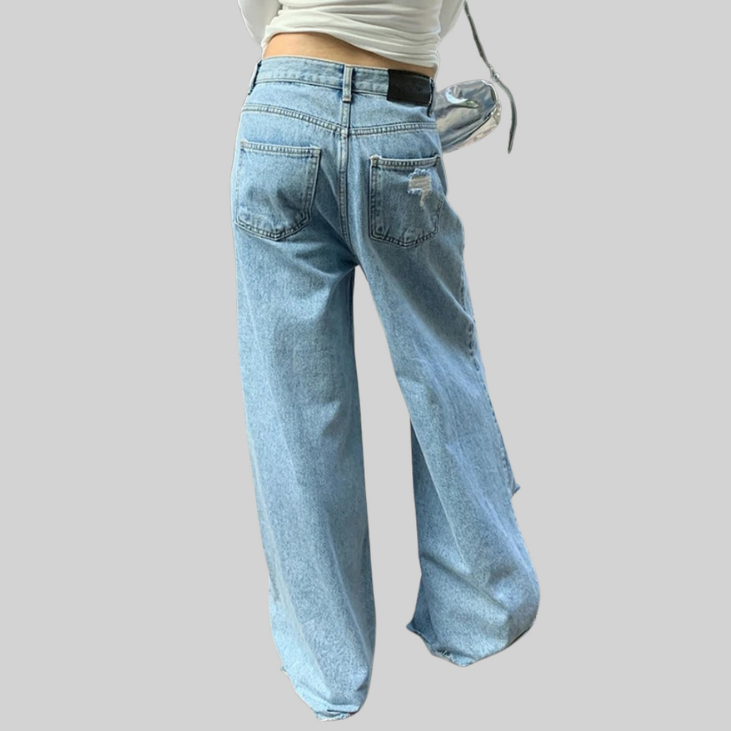 Wolff Jeans - Jahrgang - Streetwear Hose Mit Weitem Bein