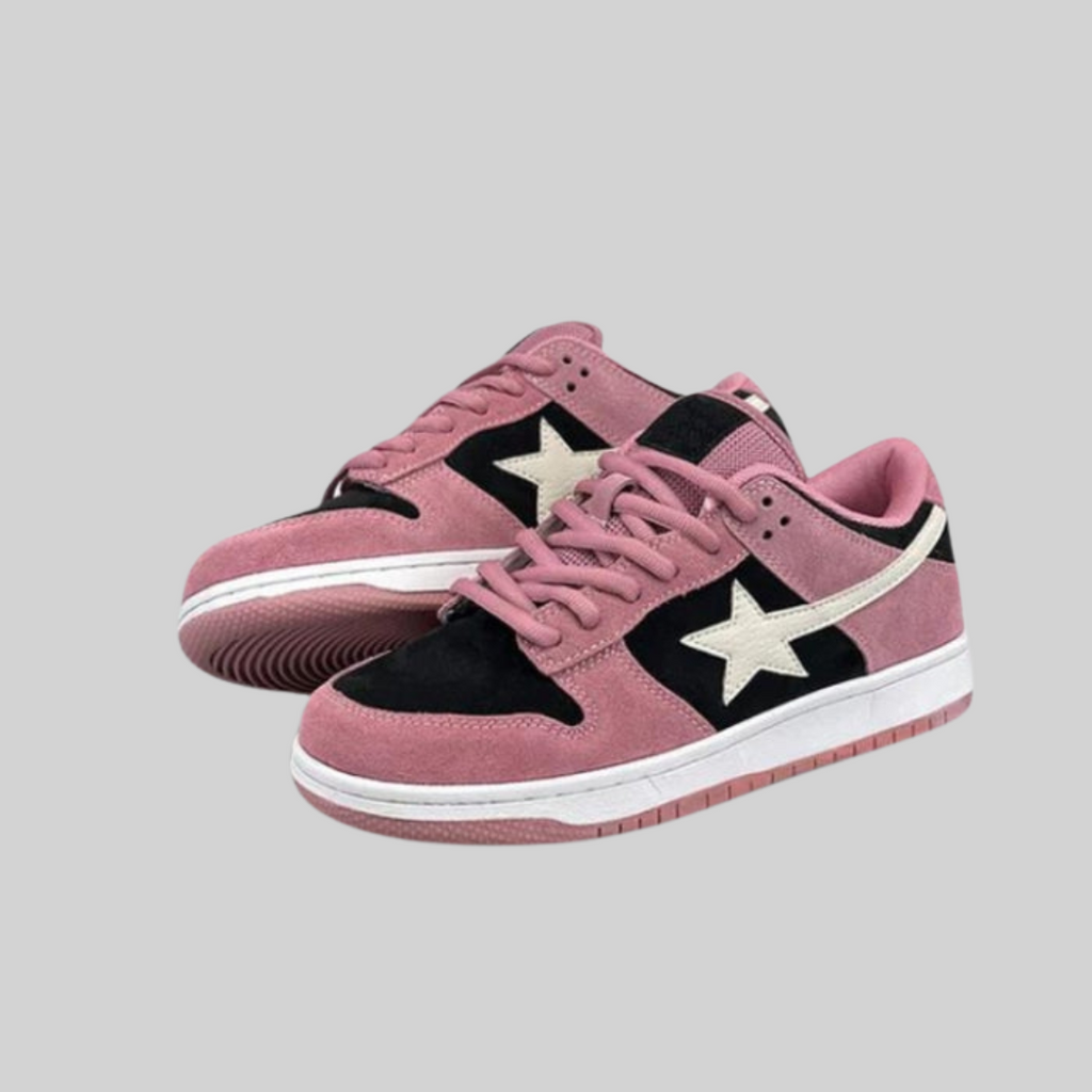 Wolff - Sneakers- Jahrgang - Rosa Stern Bequem Atmungsaktiv