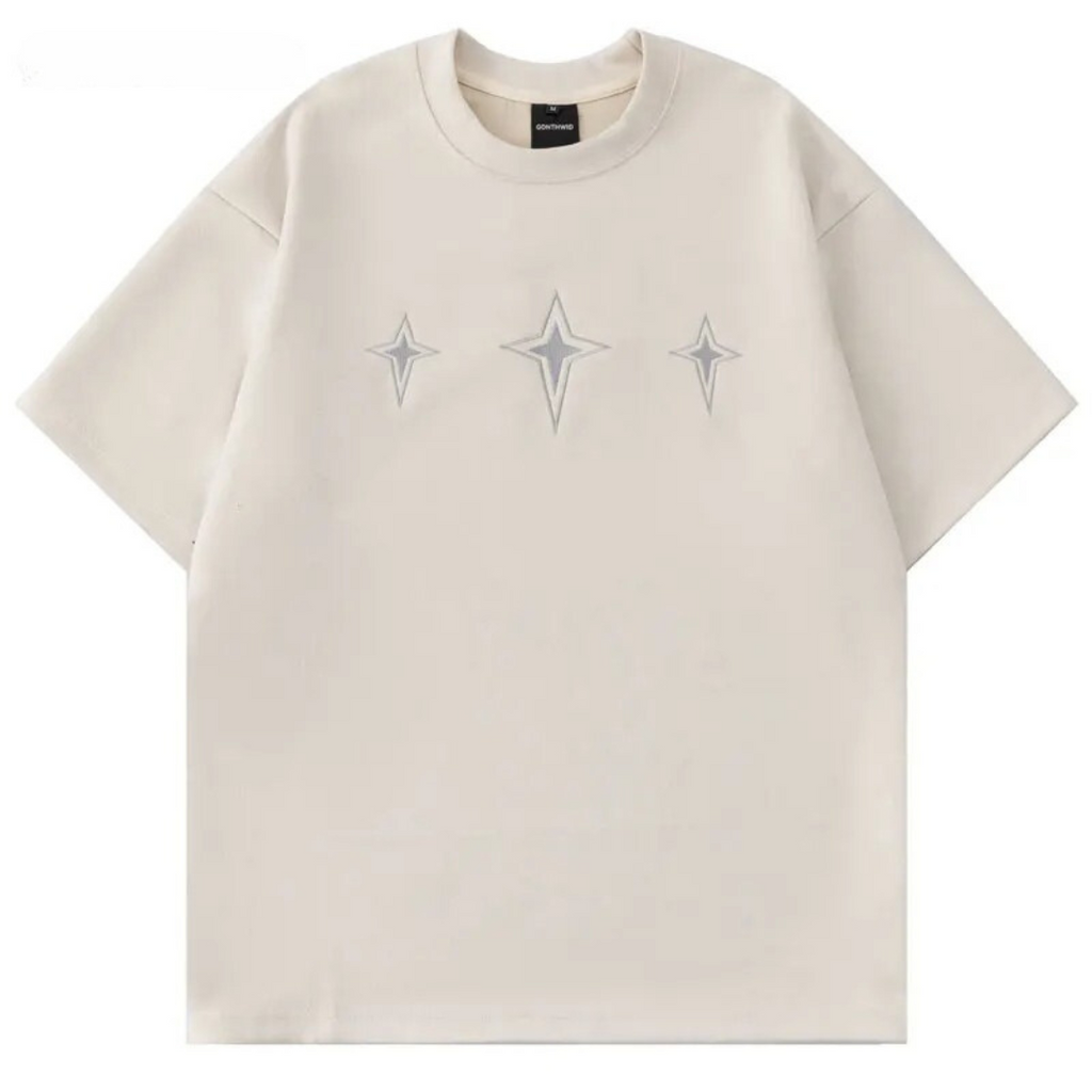 Wolff Star T-Shirt - Weinlese - Suede Embroidered