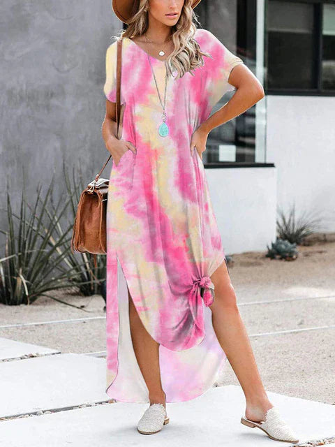 WOLFF - Tie-Dyed Langes Kleid