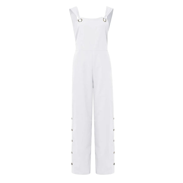 WOLFF - Sommerlicher Jumpsuit mit Ärmellosen Gedrehten Knoten und Taschen