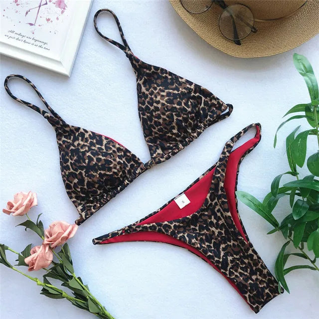 WOLFF | Luxus Sommer Bikini Set Sexy Tier Leopard